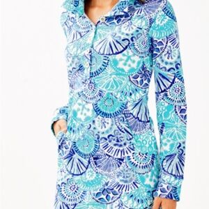 Lilly Pulitzer  Captain Popover Dress Half Shell Turquoise